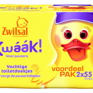 Afbeelding van Zwitsal - Kwaak Vochtige Toiletdoekjes - Navul 2x55 st