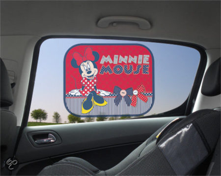 Afbeelding van Disney Minnie - Zonnescherm Zijruit 2 Stuks - Rood