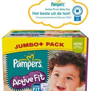Afbeelding van Pampers Active Fit - Luiers Maat 4 - Jumbo Pack Maxi Plus 72st