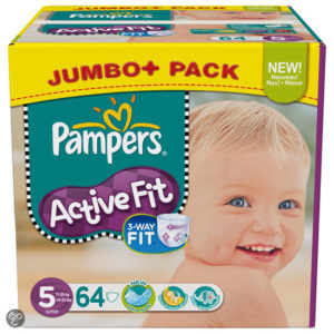 Afbeelding van Pampers Active Fit - Luiers Maat 5 - Jumbo Pack Junior Plus 64st
