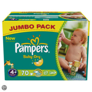 Afbeelding van Pampers Baby Dry - Luiers Maat 4+ - Jumbo box plus 70st