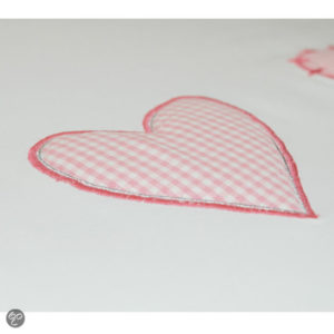 Afbeelding van Taftan - Dekbedovertrek hartjes - 100 x 135 cm - roze