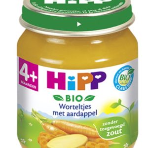 Afbeelding van HiPP Bio mlt. 4m - Worteltjes met Aardappel - 6 stuks 125gr