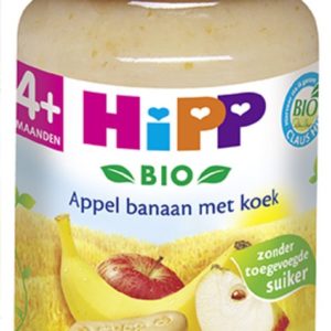Afbeelding van HiPP Bio mlt. 4m - Appel Banaan met Koek - 6 stuks 190gr