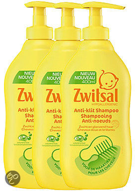 Afbeelding van Zwitsal - Shampoo Anti Klit - 3 x 400 ml - Voordeelverpakking