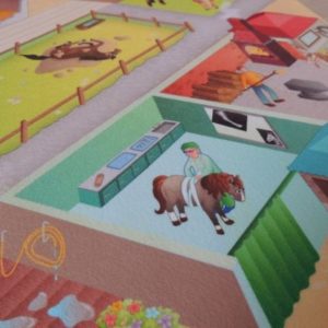 Afbeelding van Speelmat -speelkleed - speeltapijt paardenmanege 100x150cm