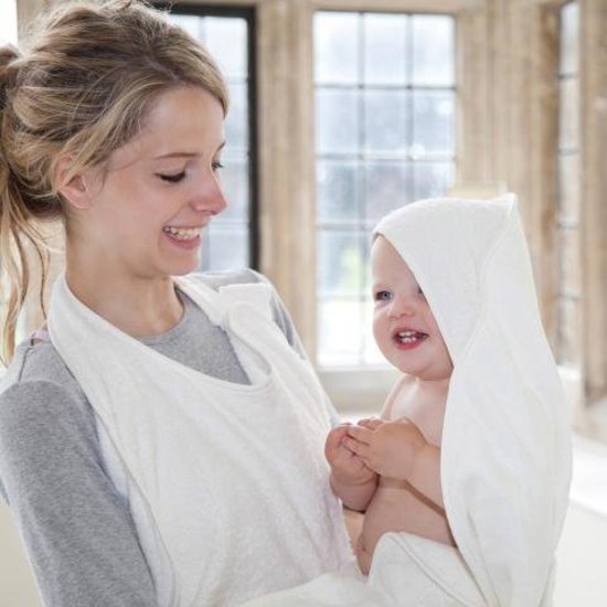 Oppositie Beperken alliantie Original Cuddledry Apron Towel badhanddoek- Puur wit - Zwanger en Ouder Shop