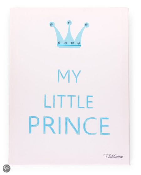 Afbeelding van CHILDWOOD - Schilderij - My Little Prince 30x40 cm - Wit/Blauw