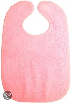 Afbeelding van Slab katoen/badstof met klitteband roze