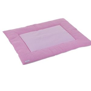 Afbeelding van Boxkleed 80 x 100 - roze klein ruitje & fuchsia klein ruitj