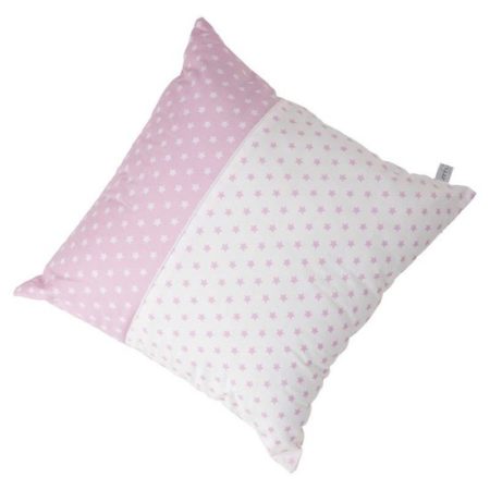Afbeelding van kussentje wit met roze ster & roze met witte ster