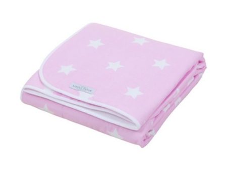 Afbeelding van Wieg deken pure & soft - roze ster
