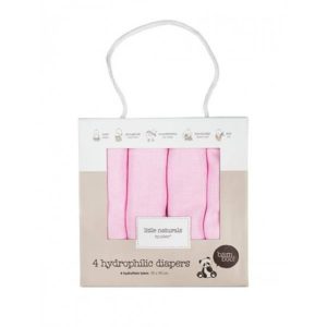 Afbeelding van Little Naturals‏ Little Naturals Hydrofiel luier bamboe Balloons pink (4pack)