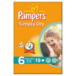 Afbeelding van Pampers Simply Dry maat 6 114 stuks