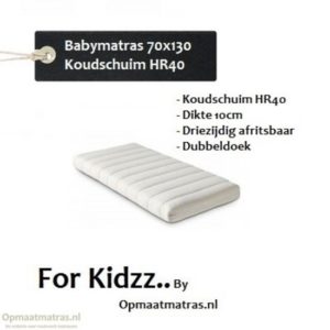 Afbeelding van For Kidzz..Babymatras 70 x 130 x10cm - koudschuim - driezijdige rits