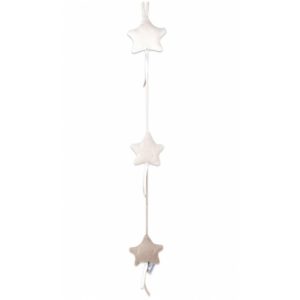 Afbeelding van Baby's Only Kabel - Decoratieslinger 3 sterren - Taupe / Beige / Wit