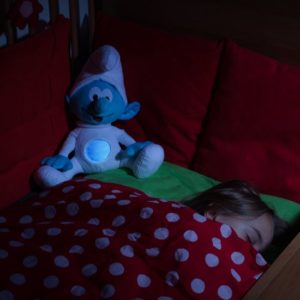 Afbeelding van ANSMANN De SMURFEN sluimernachtlamp Baby Smurf in pluche met geïntegreerde nachtlamp- en sluimerliedfunctie wasbaar