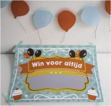 Afbeelding van Kraskaart Meter - Win voor altijd - Wil je mijn meter worden? Balloons & cupcakes