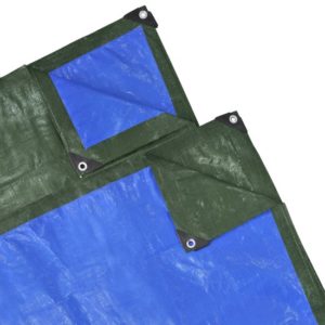 Afbeelding van Regenhoes PE 15 x 10 m 100 g/m2 Groen/Blauw
