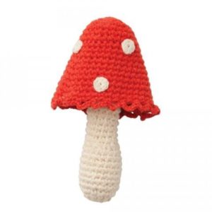Afbeelding van Peppa rammelaar bio katoen Mushroom