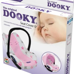 Afbeelding van Dooky Seat Cover - Pink / Pink Stars