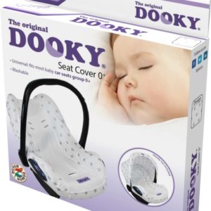 Afbeelding van Dooky Seat Cover - White / Silver Stars