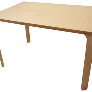 Afbeelding van Playwood - Houten tafel rechthoek blank gelakt - houten kindertafel