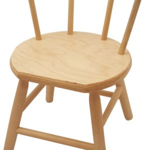 Afbeelding van Playwood - Houten stoel voor kinderen met spijlen blank gelakt - kinderstoeltje