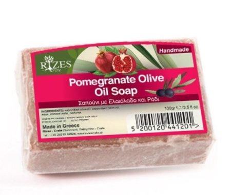 Afbeelding van Rizes Pomegranate Olive Oil Soap 5 stuks voordeelverpakking