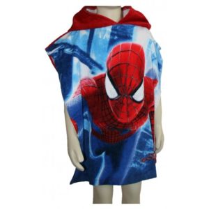 Afbeelding van Spiderman badcape blauw met rood