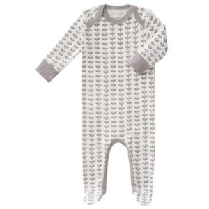 Afbeelding van Fresk pyjama met voet Leaves grey