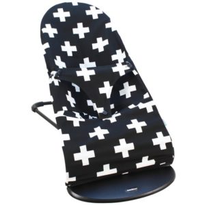 Afbeelding van Ukje wipstoelhoes voor BabyBjörn Balance 123 - Zwart met witte plusjes