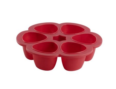 Afbeelding van Béaba Multi-portions voor diepvries BPA-vrij Rood 6 x 90 ml