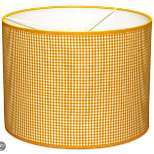 Afbeelding van Taftan KLEINE RUIT Cilinder - Lampenkap - Ø35 cm - Oranje